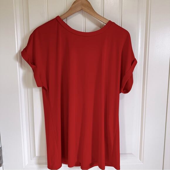 Cato women’s‎ blouse medium red short sleeve - Picture 3 of 7